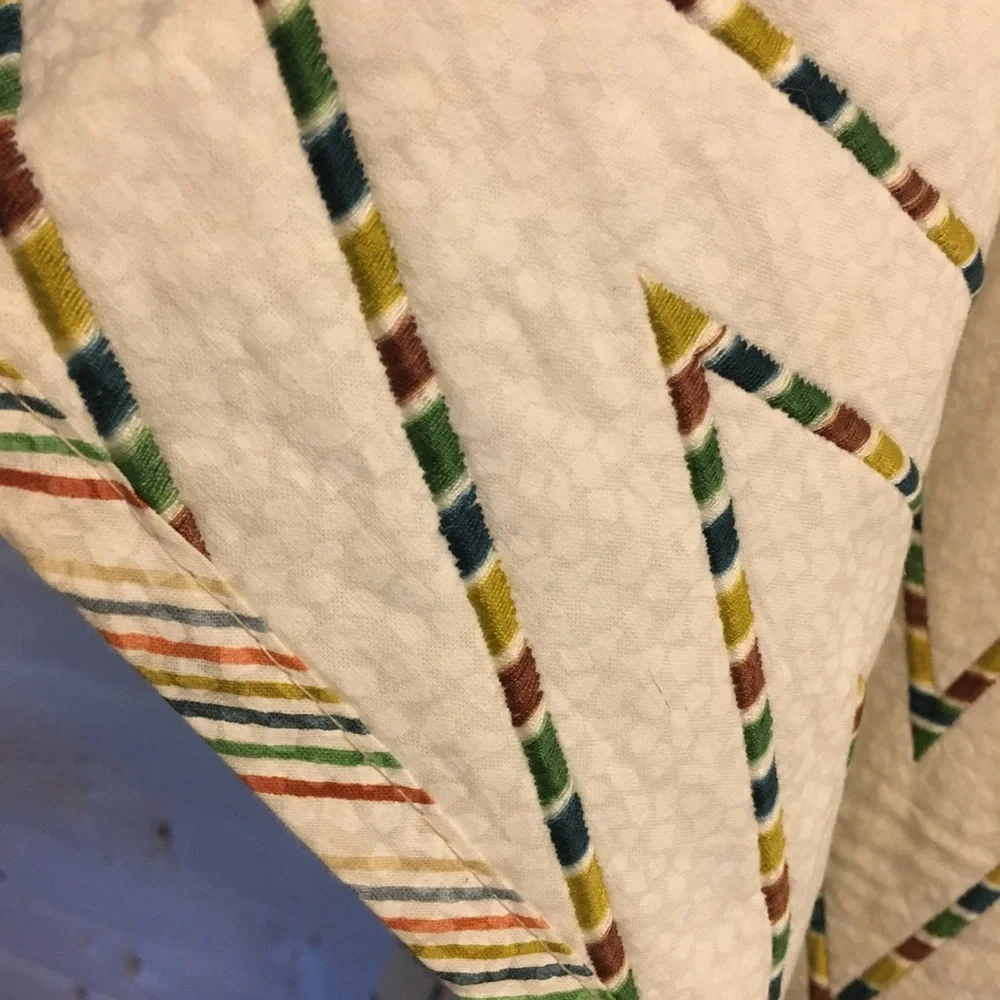 Missoni Home embroidered zig zag quilt or bedspread queen 98 X 95